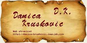 Danica Krušković vizit kartica